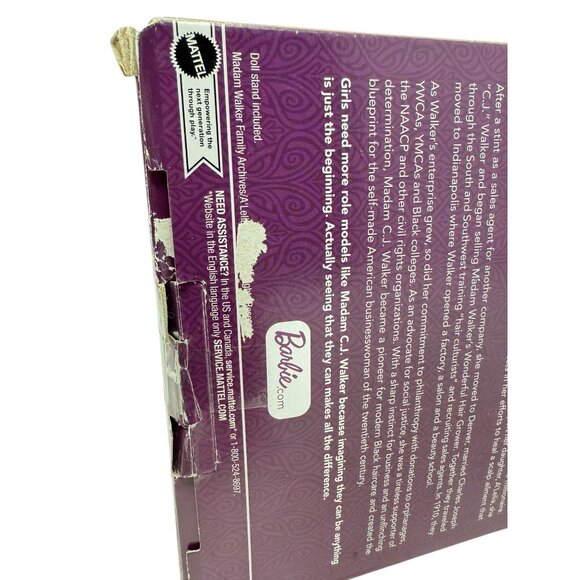 Barbie Inspiring Women Madam C.J. Walker Doll Collectors Edition - Picture 9 of 10